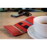 Fixed Smile Tripple kožená peňaženka so smart trackerom Fixed Smile Pro, červená