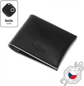 Fixed Smile Wallet kožená peňaženka so smart trackerom Fixed Smile PRO, čierna