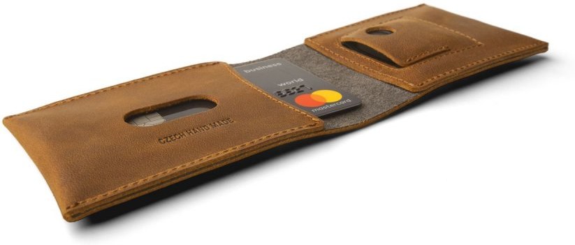 Fixed Smile Wallet kožená peňaženka so smart trackerom Smile, hnedá ...