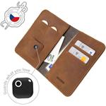 Fixed Smile Wallet XL Kožená peňaženka so smart trackerom Fixed Smile Motion, hnedá