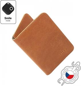 Fixed Smile Wallet XL kožená peňaženka so smart trackerom Smile PRO, hnědá