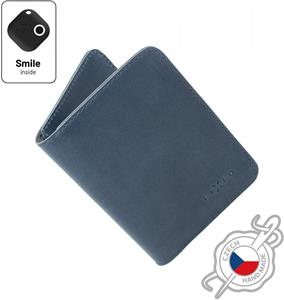 Fixed Smile Wallet XL kožená peňaženka so smart trackerom Smile PRO, modrá