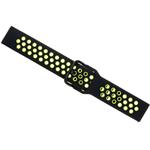 Fixed Sport Silicone Strap silikónový remienok 22mm pre smartwatch, čierno-limetkový