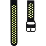 Fixed Sport Silicone Strap silikónový remienok 22mm pre smartwatch, čierno-limetkový