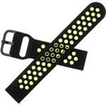 Fixed Sport Silicone Strap silikónový remienok 22mm pre smartwatch, čierno-limetkový