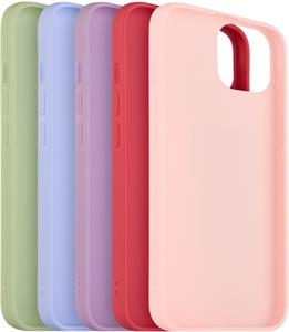 Fixed Story 5x set pogumovaných krytov pre Apple iPhone 13, v rôznych farbách