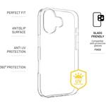 Fixed Story AntiUV TPU gélový kryt pre Apple iPhone 17, číry