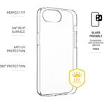 Fixed Story AntiUV TPU gélový kryt pre Apple iPhone 17e/16e, číry