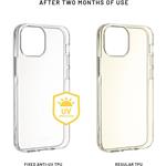 Fixed Story AntiUV TPU gélový kryt pre Apple iPhone 17e/16e, číry