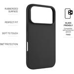 Fixed Story pogumovaný kryt pre Apple iPhone 17 Pro, čierny