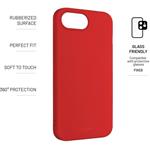 Fixed Story pogumovaný kryt pre Apple iPhone 17e/16e, červený