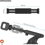 Fixed Tab XL držiak na tablet s dlhou prísavkou na sklo, palubnú dosku, 7-13 palcové tablety