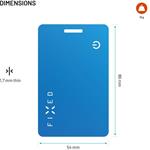 Fixed Tag Card 2 Smart tracker s podporou Find My, bezdrôtové nabíjanie, modrý