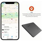 Fixed Tag Card Smart tracker s podporou Find My, bezdrôtové nabíjanie, čierny