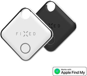 Fixed Tag Smart tracker s podporou Find My, 2 ks, čierny + biely