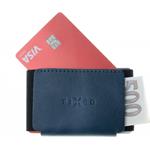 Fixed Tiny Wallet kožená peňaženka pre AirTag z pravej kože, modrá