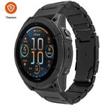 Fixed Titanium Strap titánový remienok pre Garmin QuickFit 22mm, čierny