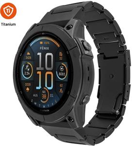 Fixed Titanium Strap titánový remienok pre Garmin QuickFit 22mm, čierny