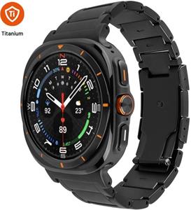 Fixed Titanium Strap titánový remienok pre smartwatch Samsung Galaxy Watch Ultra, čierny