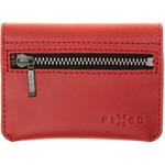 Fixed Tripple Wallet kožená peňaženka pre AirTag z pravej kože, červená