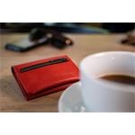 Fixed Tripple Wallet kožená peňaženka pre AirTag z pravej kože, červená