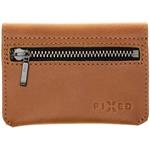 Fixed Tripple Wallet kožená peňaženka pre AirTag z pravej kože, hneda