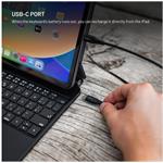 Fixed Typee puzdro s bezdrôtovou klávesnicou pre Apple iPad Pro 12,9" (2018-2022)/iPad Pro 13"/iPad Air 13", CZ, čierne