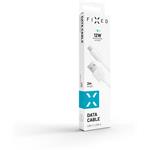 Fixed USB-C kábel, USB 2.0, 2 m, 3A, biely