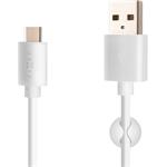 Fixed USB-C kábel, USB 2.0, 2 m, 3A, biely