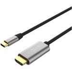 Fixed video kábel s konektormi USB-C na HDMI, 2m, sivý