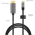 Fixed video kábel s konektormi USB-C na HDMI, 2m, sivý