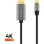 Fixed video kábel s konektormi USB-C na HDMI, 2m, sivý