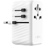 Fixed Voyager 120W cestovný adaptér pre EU, UK a USA/AUS, s 3x USB-C a 1x USB výstupom, GaN, PowerDelivery, biely, (rozb
