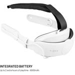 Fixed VR Power Headstrap náhlavný popruh s batériou pre Meta Quest 3/3S, 6 000 mAh, biely