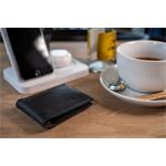 Fixed Wallet kožená peňaženka pre AirTag z pravej kože, čierna