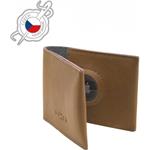 Fixed Wallet kožená peňaženka pre AirTag z pravej kože, hneda