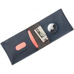 Fixed Wallet kožená peňaženka pre AirTag z pravej kože, modrá
