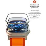 Fixed zafírová ochrana displeja pre Apple Watch Ultra s oceľovým rámčekom
