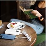 Fixed Zen 20 powerbanka s LCD displejom a výstupom PD 20W, 20 000 mAh, biela