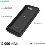 Fixed Zen2 10 powerbanka s LCD displejom a výstupom PD 20W, 10 000 mAh, čierna