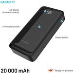 Fixed Zen2 20 powerbanka s LCD displejom a výstupom PD 20W, 20 000 mAh, čierna