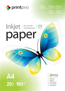 Fotopapier PrintPro Vysoko lesklý 180g/m2,20ks,A4