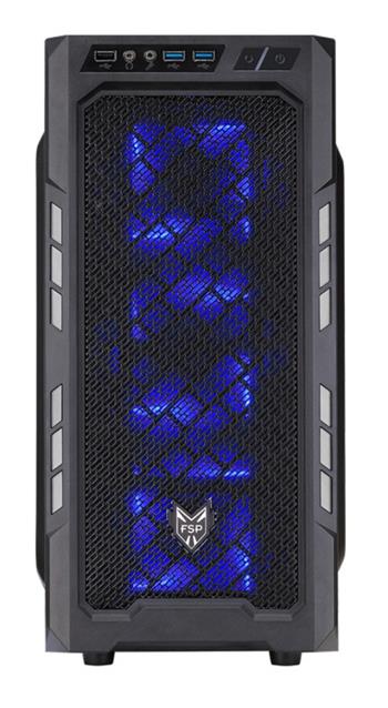 FSP/Fortron ATX Midi Tower CMT210 Silver, průhledná bočnice