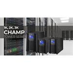 FSP UPS CHAMP 1K, tower Schuko, 1000 VA/900 W, online, (rozbalené)