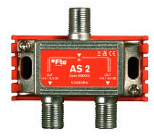 FTE rozbočovač AS 2, rozsah 5-2400 MHz, F-konektor