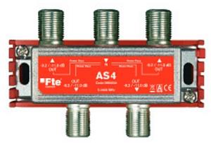 FTE rozbočovač AS 4, rozsah 5-2400 MHz, F-konektor