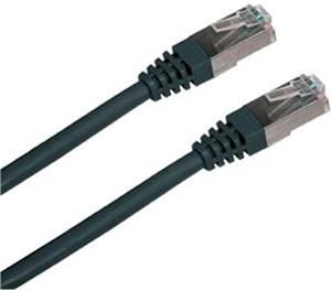 FTP patch kábel, Cat5, 3.0m, čierny