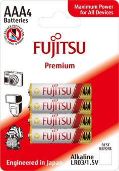 Fujitsu Premium Power batéria LR03/AAA, blister 4ks