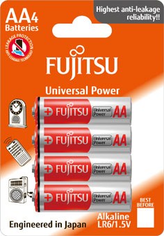 Fujitsu Universal Power alkalická batéria LR06/AA, blister 4ks