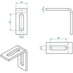 FVE strešný hák na škridlovú strechu, DC-L typ Vario 150